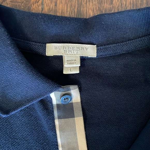 BURBERRY PIQUE OXFORD LOGO POLO / L - Picture 3 of 4